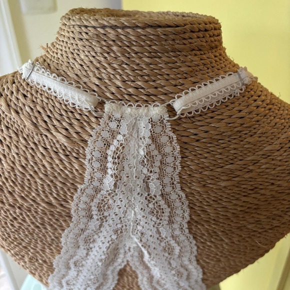 Betsey Johnson Aqua Blue Babydoll Lingerie Lace Trim Ruffle‎ Halter Y2K - Picture 12 of 12